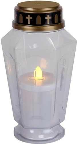 Lámpara LED tumba tumba Luz Farol Grab Vela 15,5 cm transparente 068 – 60