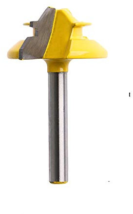 Meihejia 1/4 Inch Shank 45 Degree Lock Miter Router Bit 1/2 Inch Stock Joint Router Bit Woodworking Cutter Tool