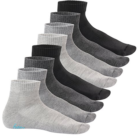 Footstar Damen & Herren Kurzschaft Socken mit Frottee-Sohle (8 Paar) Sneak It!