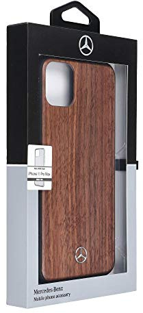Mercedes-Benz Hülle aus der Wood Line Walnut Serie für iPhone 11 Pro Max, braun, MEHCN65VWOLB