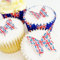 Union Jack Cake Toppers - Great Britain Flag - King Charles III Coronation - Street Party Decorations - Edible Wafer Butterflies x 24