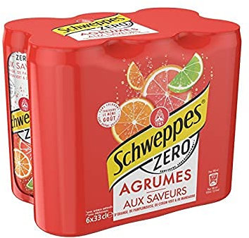 SCHWEPPES - Zero Agrum Slim 6X33Cl - L'unité - Livraison Offerte
