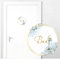 Grandora Türaufkleber Bad mit Leuchtturm und Rosen I 19 x 20 cm (BxH) I Wandsticker selbstklebend WC Wandaufkleber Toilette Wandtattoo Badezimmer Aufkleber DL741