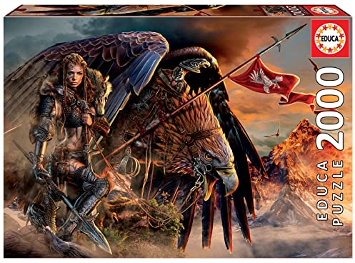 Educa 19277, Eagle Rider, Fantasy, 2000 Teile Puzzle für Erwachsene und Kinder ab 12 Jahren