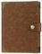 A5 Notizbuch Nachfüllbar Vintage PU Leder Notebooks Reise journal Gelbe Leere Papier Tagebuch für Zeichnen Skizzieren 110 GSM Selbst gestaltetes Notizbuch, DIY-Geschenk braun/Grau/Blau/Grün