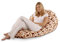 SMOOTHY Original Beany Cotton Indoor XXL Sitzsack 250L Riesensitzsack Sitzkissen Sessel aus Baumwolle für Kinder & Erwachsene (Choc-Muster)