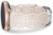 TOYOUTHS Lace Silikon Armband Kompatibel mit Samsung Galaxy Watch 7/6/5/4/Active 2/FE 40mm 44mm, Frauen 20mm Solo Loop Blume Ausschnitt Spitze Ersatzarmband für Watch 6 Classic/5 Pro 45mm, Beige