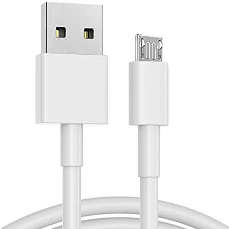 Cavo Micro USB 1M, 2A Ricarica Cavo Compatibile con Telefoni Android, Samsung S7/S6/S5/J5/J7 Huawei Nokia Nexus Sony Tablet PS4 Kindle, Tablet, Bianco