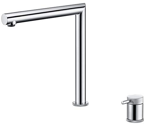 Imex - Grifo monomando de cocina plegable para Ventana Frontal - Grifo Cocina Abatible - Monomando Grifo Mezclador Cocina Fregadero Oculto de Elevación - Cromado GCE018