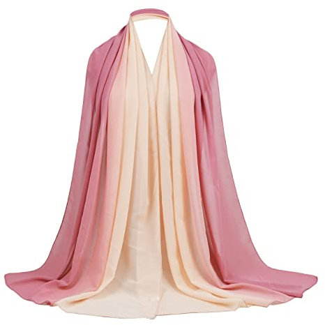 Damen Schals Halstücher Winter warm Stola Lässiger fester Turban-Kopfschmuck für Damen, muslimischer islamischer Turban-Schal