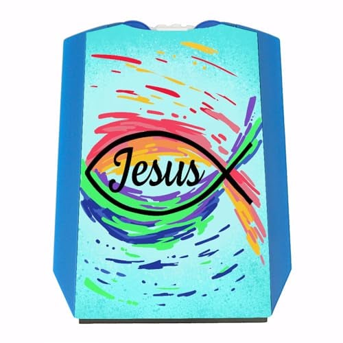 Jesus Fisch Parkscheibe Parkuhr mit Eiskratzer und StVO Zulassung für Christen Symbol des Christentums Glücksbringer Schutzpatron für das Auto