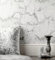 GAULAN - 680935 Papier Peint lessivable Imitation marbre Blanc avec veines Gris pour Mur Salon Cuisine Chambre Salle à Mange tête de lit - Rouleaux de 10 m x 0,53 m