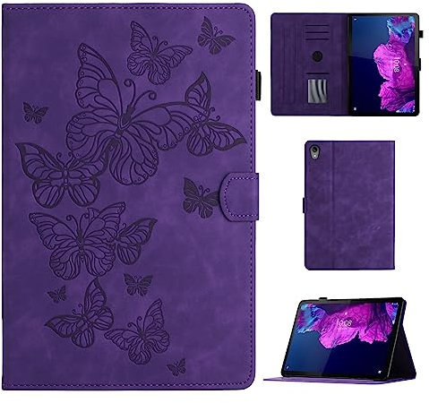 CASAFUNY Custodia Cover per Lenovo Tab P11 TB-J606/P11 Plus TB-J607 Copertura protettiva con Supporto e Auto Svegliati/Sonno Cover per Lenovo Tab P11 / P11 Plus 2021, Viola