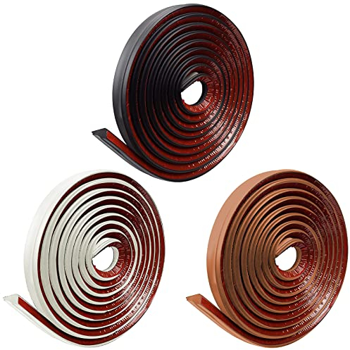 Kantenleiste, selbstklebend, flexible Sockelleiste, PVC-Zierleiste, 5 m Heimwand, Innenecken, Dekoration, Fliesen-Laminat, Boden, Perlen, Anti-Schimmel-Sockelleiste (milchigweiß)