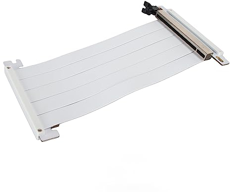 VBESTLIFE PCIE 4.0 X16 Riser-Kabel, Grafikkarte 180 Grad GPU-Verlängerungskabel für RTX 4090 4080 4070 4060, für RX7900 XT7800 XT7700 XT7600 7500 (Weiss)