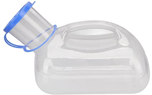 Urinarios para Hombres, Botellas de Orina Masculinas, 1000 Ml, Orinal Portátil para Hombres con Tapa, Contenedor de Orina de Plástico Transparente, Botellas de Orina para