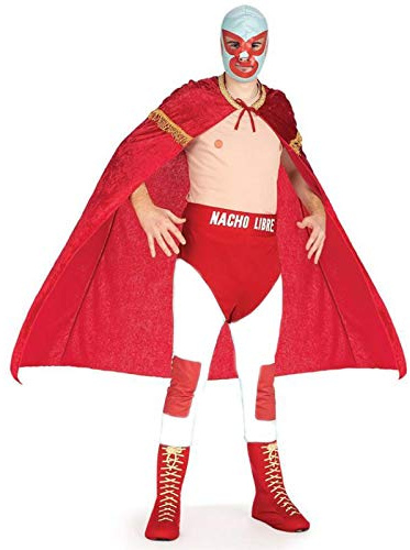 MJPARTY Wrestling-Kostüm für Herren, Nacho-Kendo-Superhelden-Kostüm, Outfit für Erwachsene (Standard)