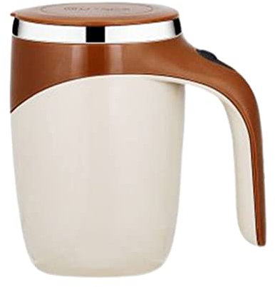 ZYMEN Automatic Magnetic Stirring Coffee Stainless Steel Cup Self Mixing Mug Smart Mixer Thermal Cups (Color : Beige, Size : 1pcs) Commemoration Day