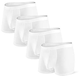 DAVID ARCHY Boxer Homme sans Couture Lot de 4 Caleçon Short en Micro Modal Poches Séparées sous-Vêtement Élastique Ultra-Doux
