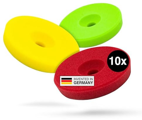 Liquid Elements – Centriforce V2 Polierpads 75mm Set – Polierschwämme mit speziell entwickelter Fräsung für optimierte Ergebnisse – für Heavy Cut, Medium Cut & Finish Polituren (3 Stärken á 10 Stück)