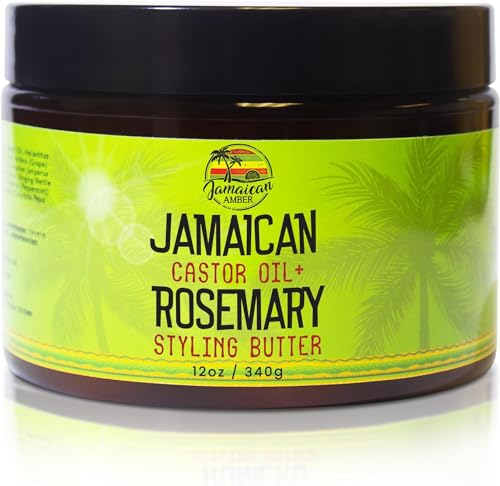 Rosmarin-Haarstyling-Gel – 12 fl oz - mit Rizinusöl für starke, schadenverhindernde Haarsträhnen - pflegend und haarstärkend von Jamaican Amber