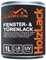 CAIRCON Fensterfarbe & Türlack – Wetterfeste Lackfarbe für Holz, Metall & Kunststoff – Silbergrau 750ml