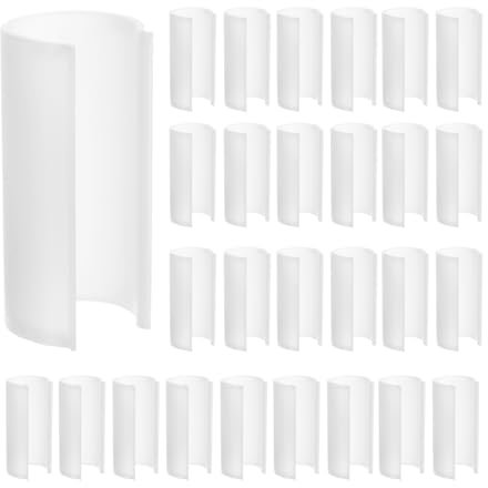 QUARKZMAN Morsetto per Serre in Pvc, 32 Pezzi per Tubo da Giardino da 1 Pollice, Clip per Copertura in Pellicola per Telaio di Serre, Reti Parasole, Ripari per Telaio