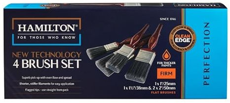 Hamilton Perfection Clean Edge New Technology Paint Brush Set x 4