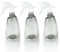 Gvolatee 3 Piezas Botella Pulverizador 500 ml, Plastico Gatillo Botellas de Spray Vacías, Rellenable Transparente Atomizador Agua, para Regar Plantas de Jardín, Limpieza, Pelo, Aceites Esenciales