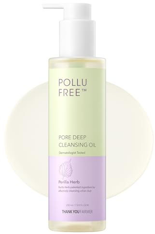 THANKYOU FARMER Pollufree Pore Deep Cleansing Oil 200ml - Blackhead Reiniger, koreanische Kräuterextrakte, leichter Ölreiniger, für alle Hauttypen, K-Beauty Gesichtspflege