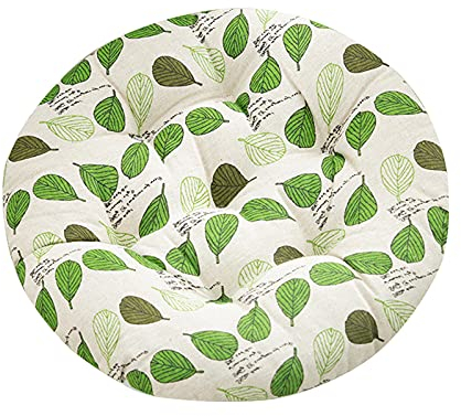 Büro-Autokissen, 40,6 x 40,6 cm, runde Kissen, Büro-Kissen aus Baumwolle und Leinen, für Küche, Zimmer, Innenbereich, Metall, Bauernhaus, Grün