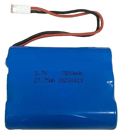 BaYte 18650 3.7V Lithium-Ion Battery Pack 7500mAh 27.75Wh Rechargeable Replacement Battery with 2 Pin MTA-100 Connectors