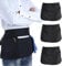 NAROSEBE 3 Stücke Kellnerschürze Kurz Kellner Vorbinder Schürze Schwarz Taillenschürze Kochschürze Küchenschürze Herren Damen Halbe Schürze Kurz mit 3 Taschen Bäckerschürzen für Kochen Basteln Backen