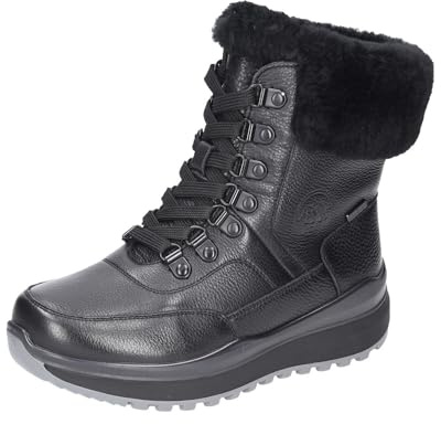 G-Comfort Lammfell Schnürboots Leder Black schwarz Gr. 39