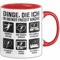 Dinge Die Ich In Meiner Freizeit Mache Handball Tasse Geschenk Handball-Spielergeschenkidee (Rot)