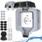 Upgrade Aussensteckdose Wasserdichte Steckdose IP66 mit Schalter Kontrollleuchte,Grau Außensteckdose Aufputz Wetterfest Outdoor Steckdose Gartensteckdose aussen Abschliessbar Klappdeckel-1 Fach-FR