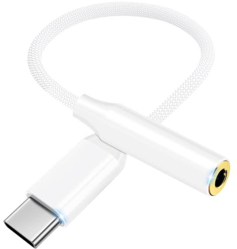 USB C to 3.5mm Jack, Type C to Aux Audio Cable, Aux to USB C Earphone Adapter for Samsung Galaxy Pixel, iPad Pro, HUAWEI, Xiaom, OnePlus, SONY, Google and More Type C Devices (1Pcs)