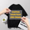 Jishiletao Personalisierte Bügelbilder, Aufkleber für T-Shirts/Kleidung/Tasche/Schuhe/Hüte, DTF-Übertragungen, bereit zum Drücken, DIY Ihr Foto/Text/Logo/Brief