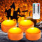 Afenau 4 Stück Halloween Kürbis LED, LED Kürbis Licht mit Fernbedienung, Batteriebetrieben Halloween Kürbis Licht, Halloween Lichter für Halloween, Party, Außendekoration