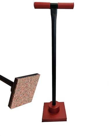 M.SB Werkzeuge - Plattenstampfer, gedämpft durch PVC Matte und Antishock, Betonstampfer, Handstampfer Erdstampfer