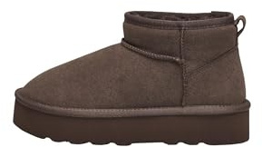 ONLY Damen Onlfelicia Teddy Lined Platform Boot, Braun, 36 EU
