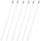 INCAUCA Lot de 6 baguettes de rechange en fibre de verre avec crochet en métal pour stores verticaux - 43 cm - Blanc