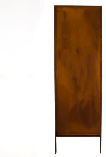 Kapaga - Sichtschutz Metall - 160 cm x 50 cm - Edelrost - Rostoptik Sichtschutz für Garten - Sichtschutzelement - Sichtschutzwand - Gartendekoration Zaun - Rost (Rein)