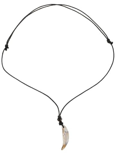 OATIPHO Imitation Wolfszahn Halskette Aus Acryl Leichter Surfer Chain Zahnförmiger Anhänger Vielseitiger Schmuck Für Damen Und Herren Einzigartiges Für Freunde Und Familie