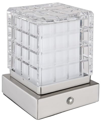 Globo Tischleuchte Beistelllampe LED Touch-Dimmer Nachttischlampe USB AKKU Weiß