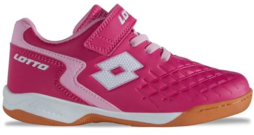 LOTTO Stylecode: 2600920K Dasher K Unisex Kids Sneakers in kinderfußgerechter Passform I mit Nicht-färbender Sohle - ideal für den Hallensport I mit Klettverschluss & Elastiksenkeln