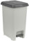 URBNLIVING 15L Slim Plastic Pedal Waste Refuse Rubbish Recycling Bin with Lid Heavy Duty White Dustbin for Kitchen Bathroom and Household Use Ideal for Storage of Animal Feed Trash Easy to Clean