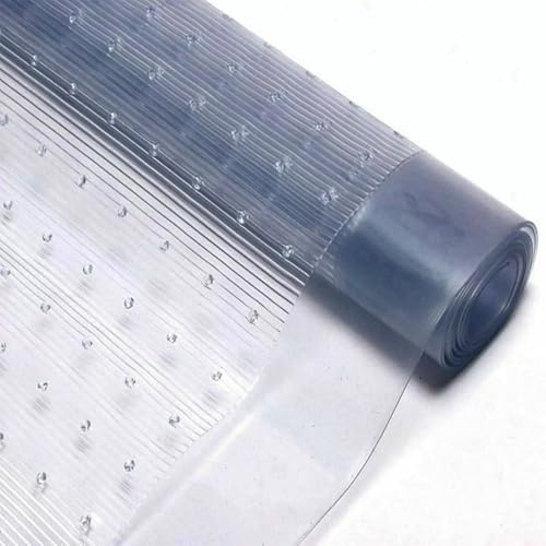 AOC24 - Heavy Duty Vinyl Carpet Protector - Plastic Clear Runner Roll - Home Office Carpet Protector - Clear Guard Floor Sheet - Hallway, Stairs Transparent Waterproof Mat - 27 Width (3m)