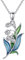 AXELUNA Collier muguet en argent sterling 925 - Collier fleur de lys - Bijoux de vallée - Cadeau pour femme, Normal, Argent sterling, Pas de gemme