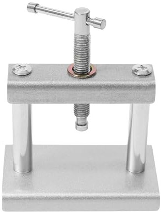 Outil pour remplacer les piles de montre - Kit de presse pour montres rondes d'un diamètre de 0,63 à 1,97 pouces - Argent 9,5 x 5,6 x 1,2 cm, argenté